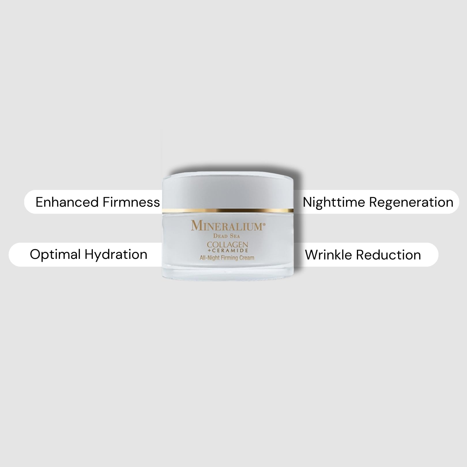 Mineralium, Firming Night Cream with Hydrolyzed Collagen & Ceramides, Anti-Aging, Smooths & Hydrates, Shea Butter, Squalane - Image 2
