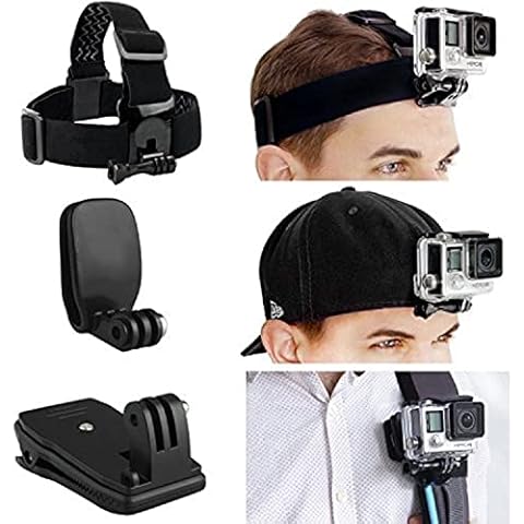 CamKix Head & Backpack Mount Bundle Compatible with GoPro Hero 13, 12,11, 10, 9, 8,7, 6, 5, Black, Session, Hero 4, Black, Silver, Hero+ LCD, 3+, 3, DJI Osmo Action Cover