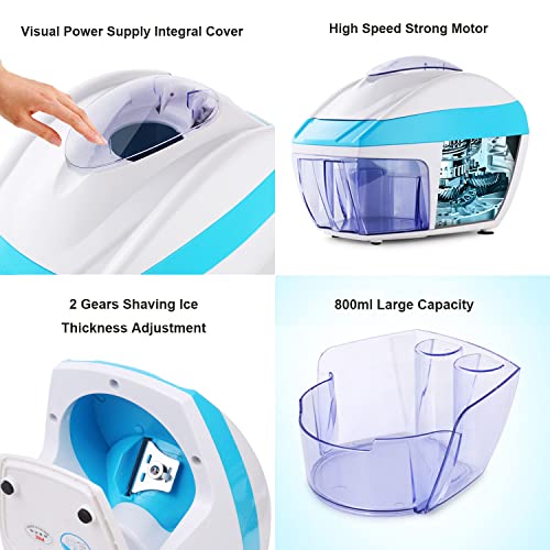 Automatic Ice Shaver, 35W Electric Ice Crusher, Commercial Household Shaved Ice Machine, Silent Operation/Efficient… – Bild 7