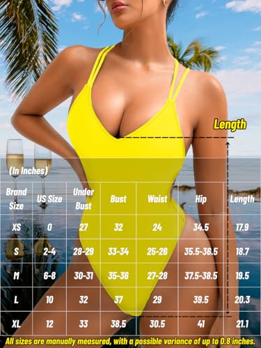 Image of ShawGobow Sexy Swimsuit for Women,Backless Scrunch Butt High Cut Monokini,One Piece Cheeky Bathing Suit Beach Pool Party