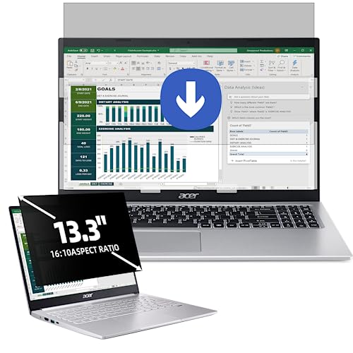 Laptop Sichtschutz 13,3 Zoll Seitenverhältnis 16:10, Anti Blaulicht Blendschutz Displayschutz, Abnehmbarer Blickschutzfolie Sichtschutzfilter Kompatibel mit Lenovo/HP/Dell/Acer/Samsung/Asus/Toshiba