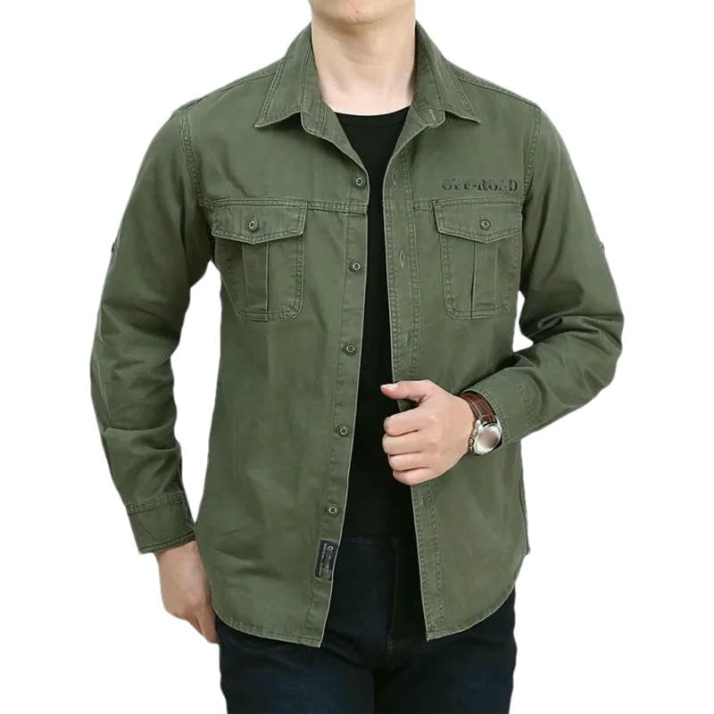 Chemise décontractée en coton homme anti-irritation à manches longues