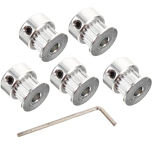 Aluminum Gt2 Timing Belt Pulley 5mm Bore 20 Teeth 5 Pack