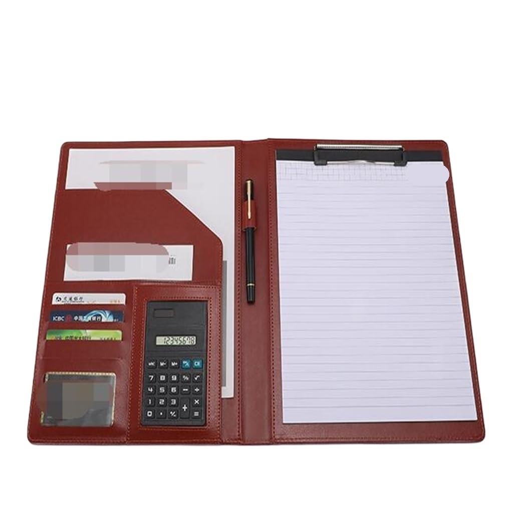 Dossier multifonctionnel A4 cuir avec calculatrice JFDBGU