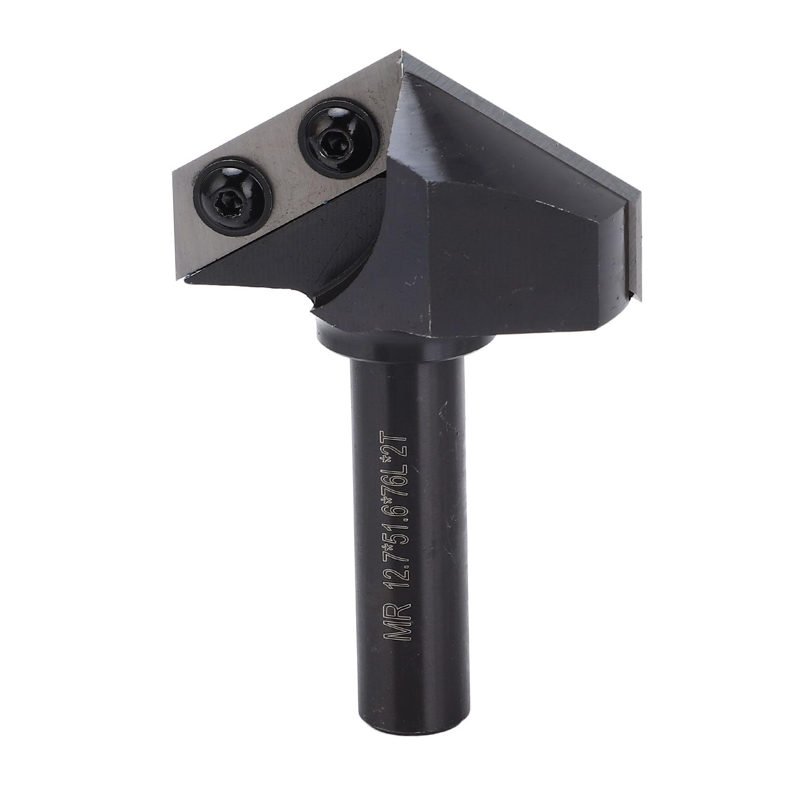 Fresa per fresa a V da 120 gradi / Gambo da 2 pollici in lega di acciaio al tungsteno Fresa per incisione CNC per la lavorazione del legno Scanalatura con inserto Spoiler