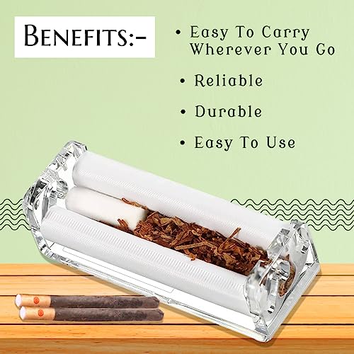 Image of ROYAL SWAG Rolling Machine Quick Fill Tobacco Machine | Roll Your Own Wellness Stick 110 MM King Size With Metal Roller Machine | Manual Rolling Machine