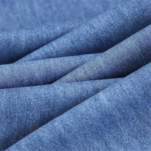 Men's Winter Jeans Cotton Denim Pants Business Casual Loose Straight Long Trousers Warm Large Size3