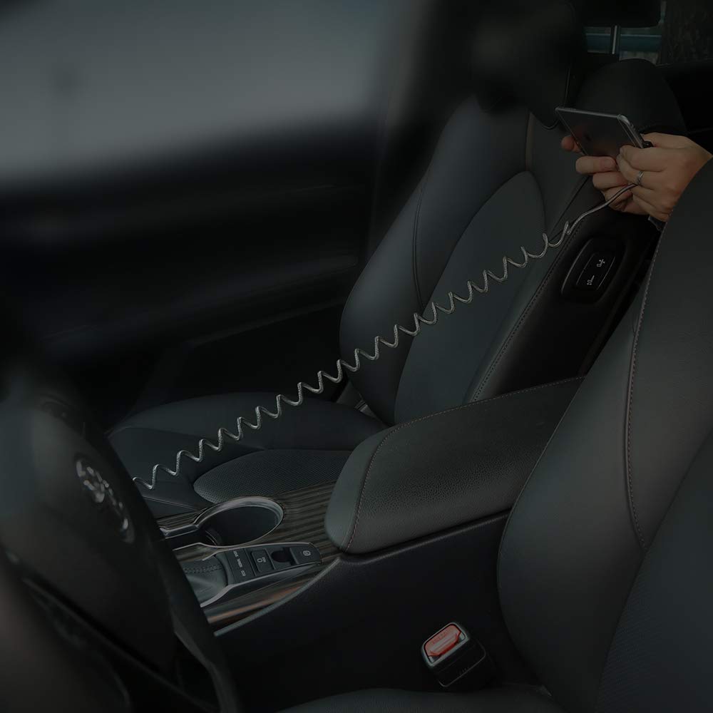 Anti Winding Cable, Mcdodo Retractable 90 Degree Coiled Right Angle Design Gaming LED Cord Nylon Braidd Sync Charge USB Data 6FT/1.8M Cable Compatible with New Phone List Below (Black, 6FT/1.8M)