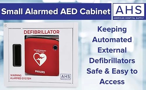 Ahs American Hospital Supply Aed Cabinet Alarmed | Fits Heartsine/Phillips/Defibtech Automated External Defibrillators #TOP2