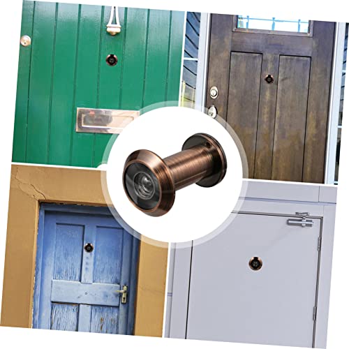 Mirilla para puerta de cobre con tapa de privacidad, amplia visualización, para seguridad del hogar, fácil instalación y operación, mayor seguridad para familias miniatura 7