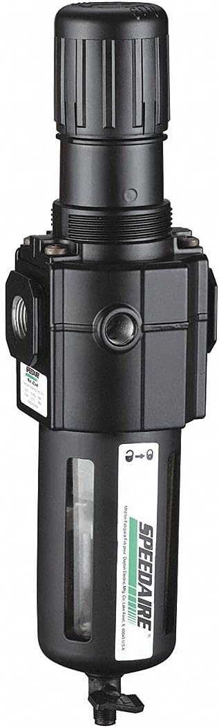 Speedaire 1/2" NPT Filter/Regulator, 212 cfm Max. Flow, 150 psi Max. Pressure - 4ZK97