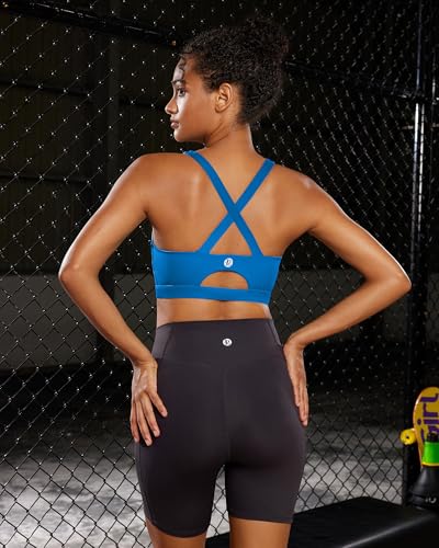 Image of RUNNING GIRL Sports Bra for Women High Support,Molded Cup Strappy Running Sports Bras with Sewn in Pads