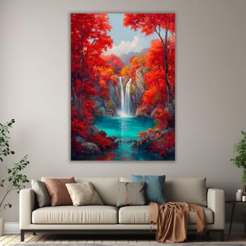 Cuadro naturaleza retro para renovar paredes vacías: lámina de montaña de 40x60cm 3