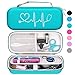 BOVKE Travel Case for 3M Littmann Classic III, Lightweight II S.E, Cardiology IV Diagnostic, MDF Acoustica Deluxe Stethascopes - Extra Room for Taylor Percussion Reflex Hammer and Penlight, Emerald