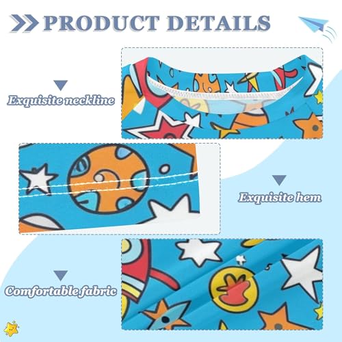Star Planet Bathing Suit Kids Short Sleeves T Shirts Swimwear Beach Tops 3T3