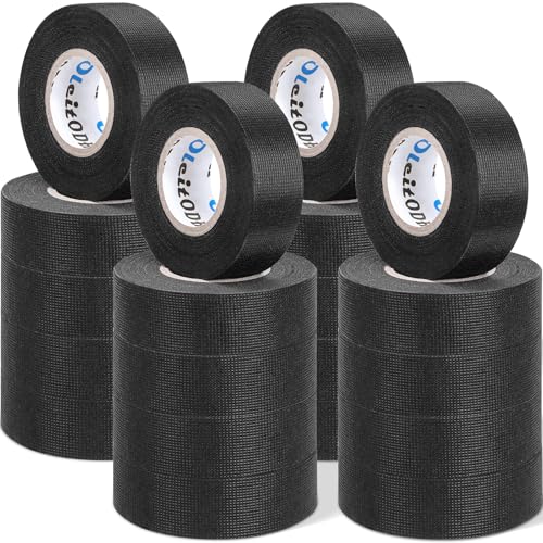 Image of Wire Harness Tape Bulk, 1-Inch by 50 ft (20-Pack) Adhesive High Noise Resistance Heat Proof Chemical Fiber Fabric Electrical Tape for Automotive Electrical Wrap Protection Insulation Cable Fixed