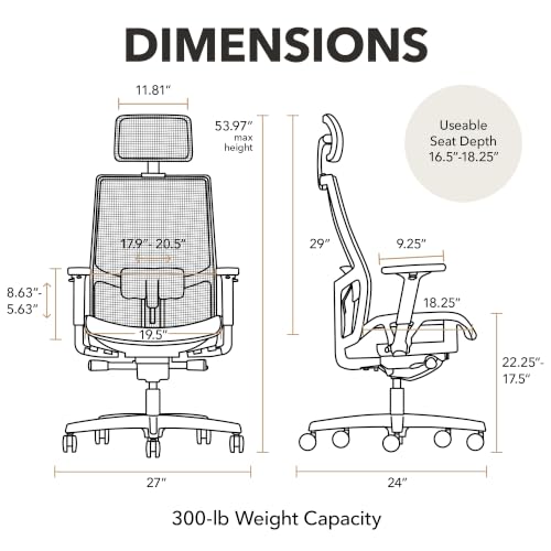 Image of HON Ignition 2.0 Ergonomic Office Chair, Headrest, Office Desk, Black