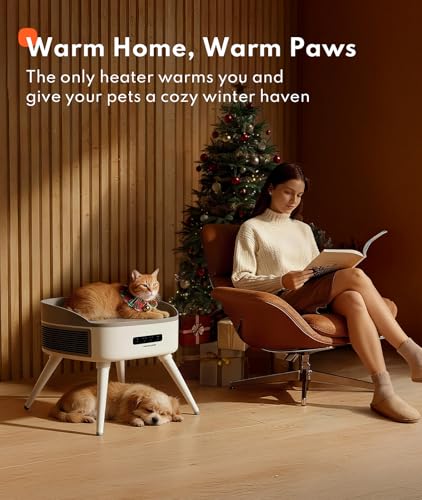 HomeRunPet Pet-Safe Space Heater with Heated Cat Bed - 2-in-1 Ceramic Heater for Room & Pets, 1300W Fast Heat, Energy Saving — view 2
