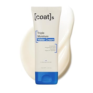 COATS Triple Moisture Water Cream Preppy Skincare- Lightweight Gel Moisturizer, Non-Greasy, for Balanced Skin, Lightweight Hydration, Barrier Repair, Clean Ingredients, Fragrance-Free- 30 Day Supply