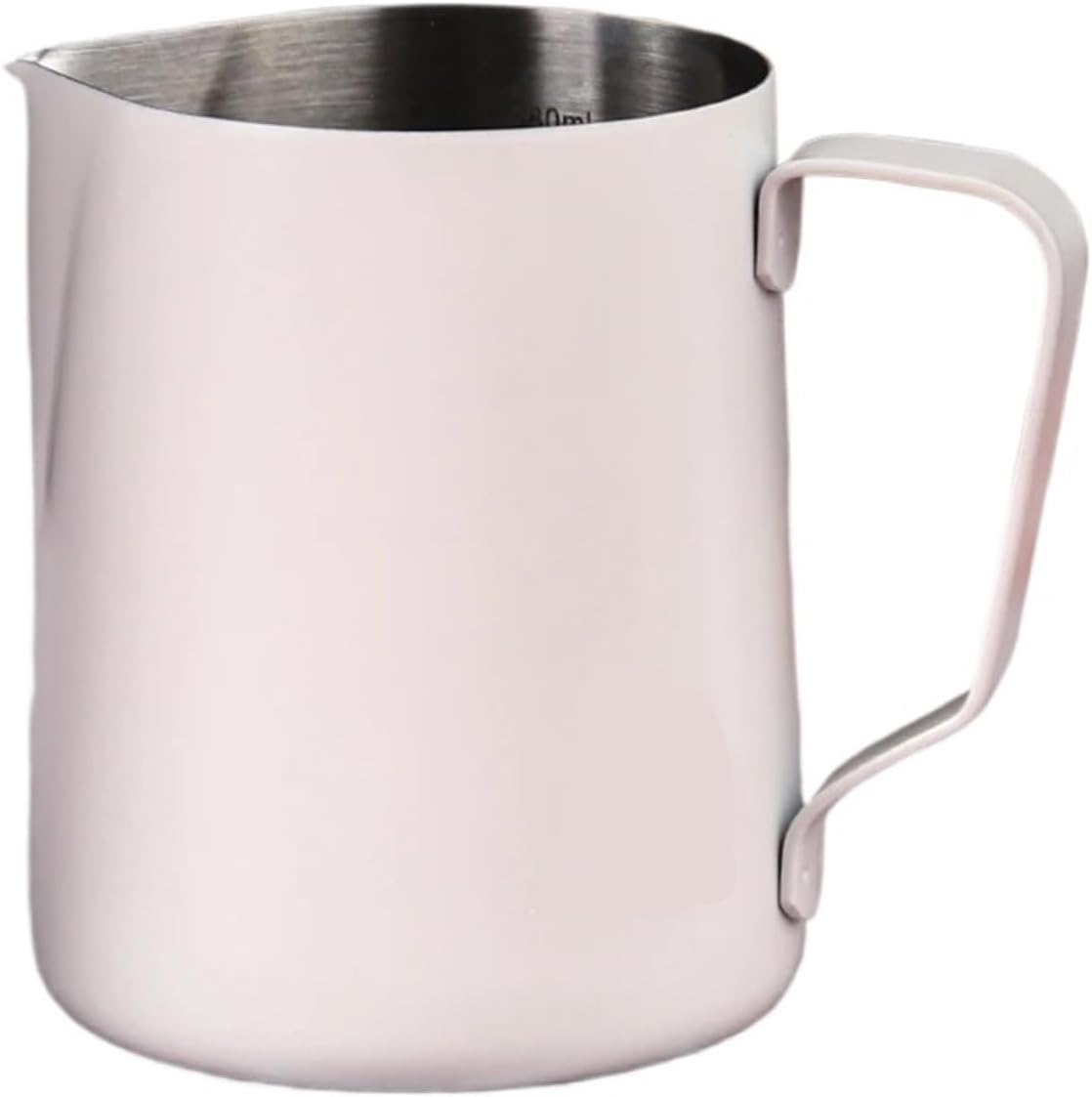 Latte Pitcher, 350ml/600ml For Coffee Steaming Home Barista Tools(Pink 600ml)
