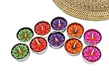 NAVA CHIANGMAI Flower Tealight Candles Scented Tea Lights Aromatherapy Relax Candles for Birthday Party Supplies and Wedding Favor Baby Shower Decorations Pack of 10 Pcs(Multi-Colored Daisy Flower)