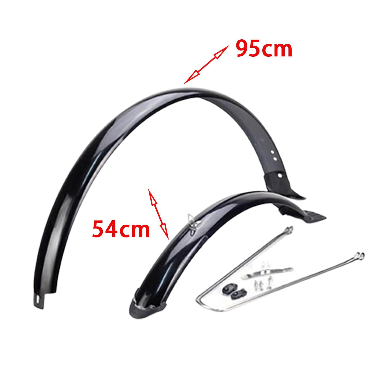 Gralara 2 Stück Fahrrad Schutzblech Set Vorder Und Hinterrad Radschutz Spritzwasserabweiser Schmutzfänger Aus Robustem PP Material mit Montagezubehör für Den