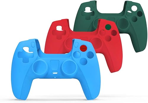 Miniatura 5 de Piel de controlador azul PS5, cubierta de controlador azul PS5, piel de controlador de doble sentido de silicona cómoda y suave para PS5