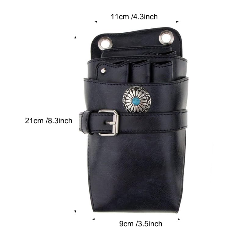 Sac pour matériel de coiffure Étui à ciseaux avec ceinture for coiffeurs, coiffeur, ciseaux de barbier, cisaille, support de taille for coiffure, sac de barbier