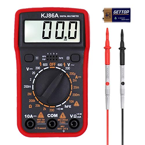 Digital Multimeter with Ohm Volt Amp and Resistance Diode Voltage Tester Meter