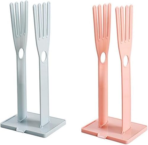 LONG XIN SERIES 2 soportes de guantes de plástico desmontables para guantes, estante de drenaje para guantes, soporte de almacenamiento de toallas