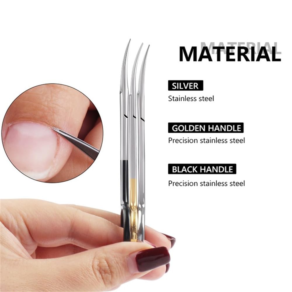 Maniküre-Schere, Ellenbogenschere, professionelle Nagelknipser aus Edelstahl, Salon-Maniküre-Werkzeuge, Silber, C