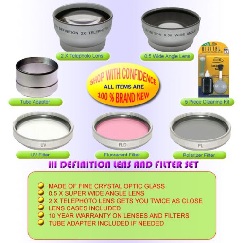 Lentille objectif et filtre optique pour caméscope Sony DVD405 DVD205