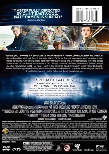 Hereafter DVD norteamericano película drama sobrenatural edición importada original 3