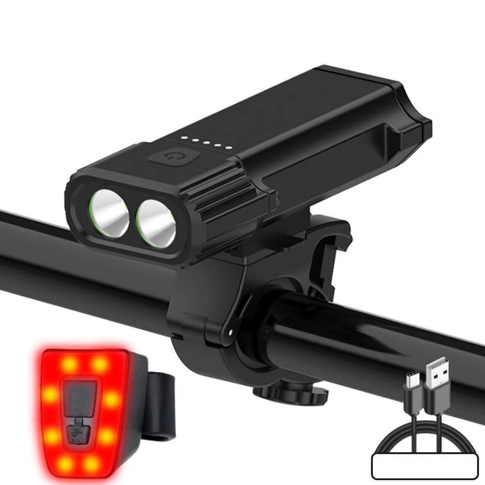 Éclairage LED pour vélo, Rechargeable par USB, étanche, pour la Conduite de Nuit en VTT.