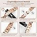 HinZann 18mm Watch Strap for Garmin Venu 4 41 mm/Venu 3S/ 2S/Vivomove 4S/ 3S, Women's Metal Skeleton Stainless Steel Chain Link Replacement Band for Garmin Forerunner 255S/ 265S (Rose gold)