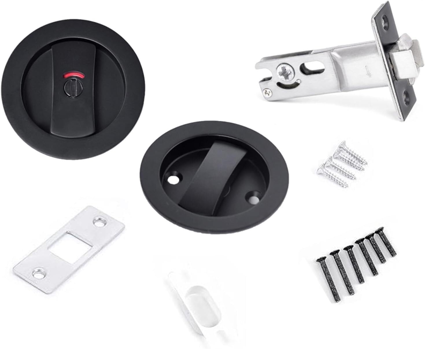 Serrure de porte poche ronde en alliage zinc