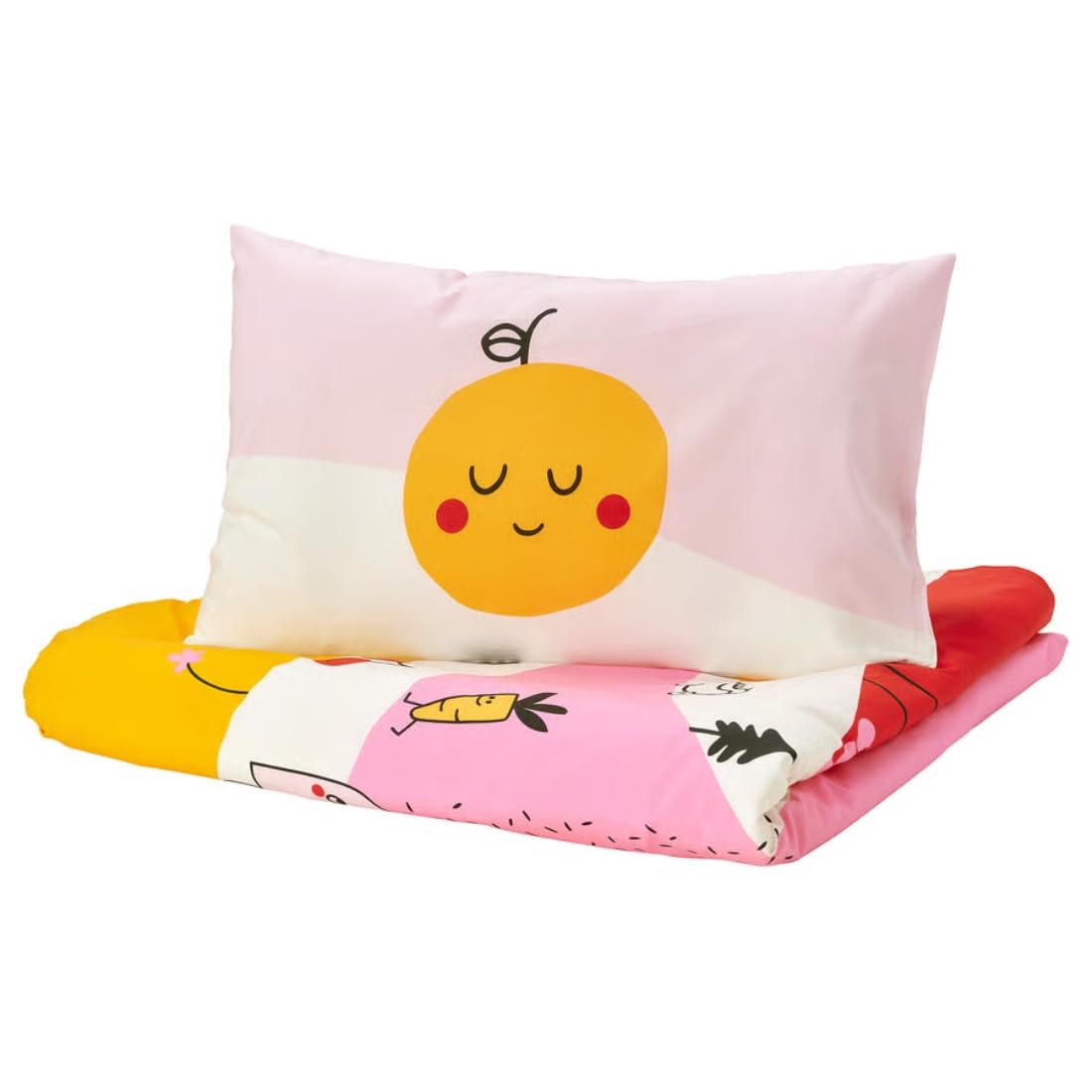 Ikea GRÖNFINK Duvet Cover 1 Pillowcase for cot, Multicolour/Striped, 110x125/35x55 cm (43x49/14x22)-image-31