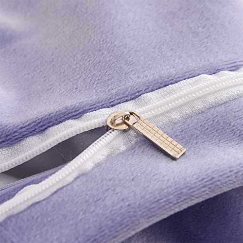 A Nice Night Shaggy Fluffy Faux Fur Duvet Cover Set, Tie Dye Style,Softest, Luxury Ultra Soft Crystal Velvet Bedding Sets, Zipper Closur (Queen, Purple-Blue) #TOP7