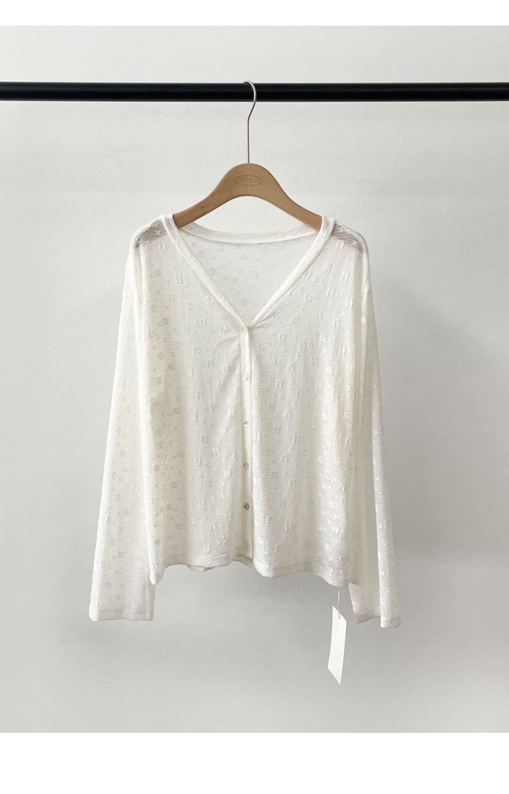 Strickjacken Für Damen,Damen Weiße Spitze Blume Bolero Shrug Elegante Langarm-Strickjacke Mit Offener Vorderseite Cropped Tops Schulterjacke Schiere Bolero Lässige Abendjacke Cover Ups Für Kleidfrau