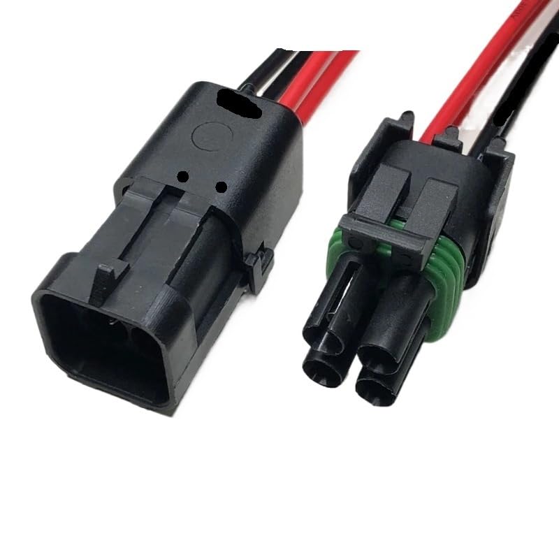 Dj3021y-2.5 Automobile Harness Sealed Connector 1p2p3p4p6p Motorcycle Cable Butt Joint Plug Wire Length 15cm(4p Strip line Row 2,5sets)