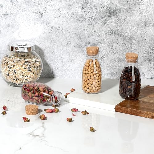 SUMTree 36 Pack Plastic Sand Art Bottles with Cork Toppers, 4 oz Capacity, Clear, Reusable - Image 3
