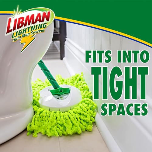 Balai de lavage Libman Lightning Spin Mop avec seau essoreur et 4 têtes