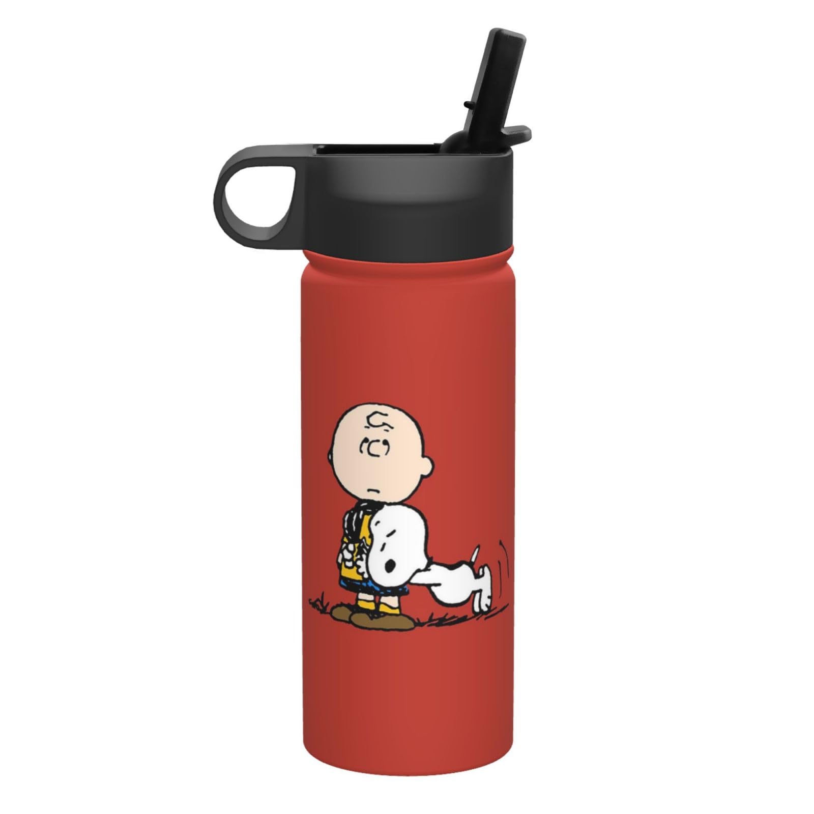 Amazon｜ストロー水筒 スヌーピー 赤 マグボトル ステンレスボトル