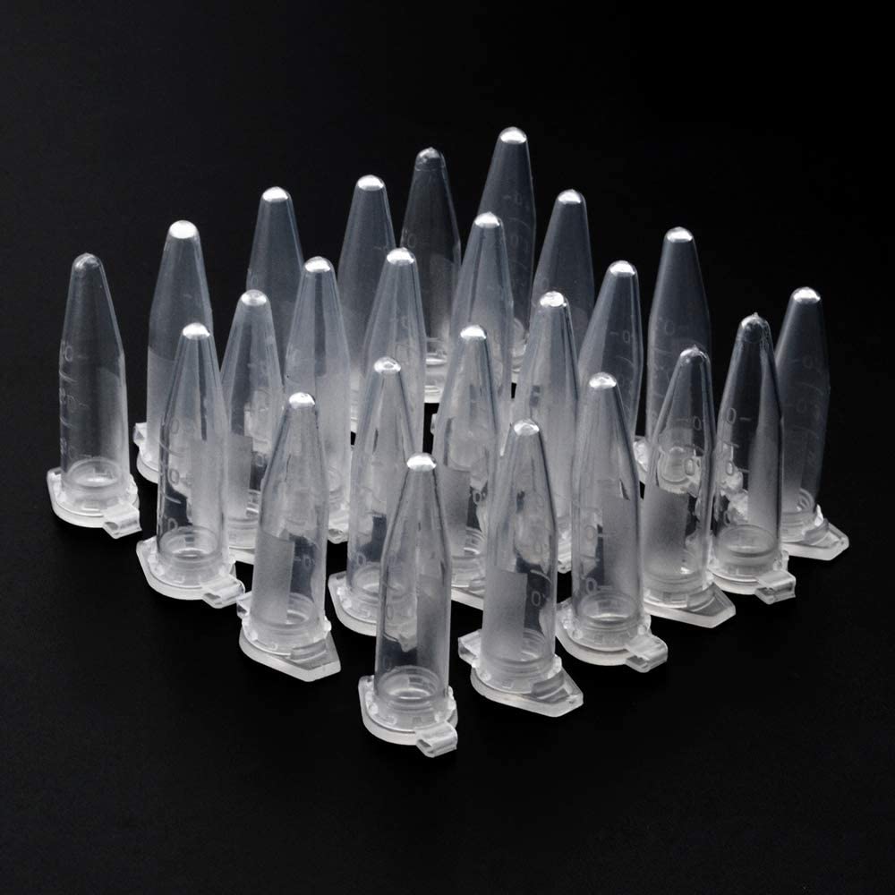 HUAZIZ 1000 Pièces 0.2ml Tube à Centrifuger En Plastique