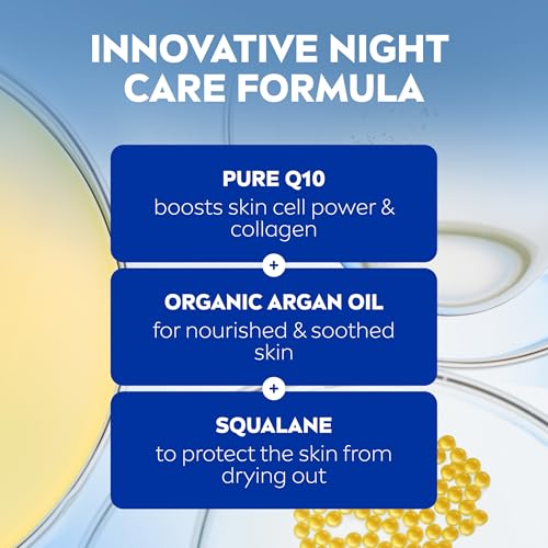 NIVEA Q10 Anti-Wrinkle 60+ Extra Nourishing Night Cream (50ml), Nourishing Night Cream Reduces Deeps Wrinkles, Intensely Hydrating and Restoring Overnight Anti-Wrinkle Moisturiser - Image 2