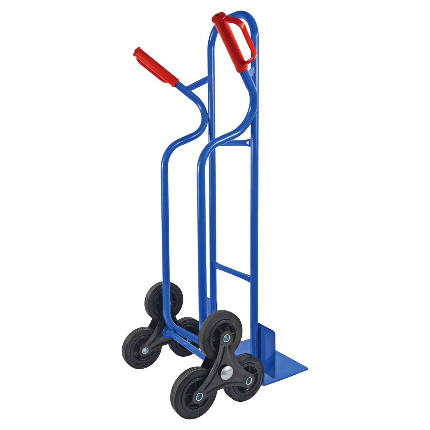 Trestles Profi Sackkarre 250kg Treppensteiger Sackkarre Vollgummireifen Sackkarren Transportkarre Treppensackkarre Treppenkarre S04HS blau | Stabiler Stahlrahmen | große Schaufel | Sicherheitsgriffe