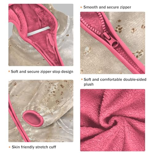 GuoChe Abstract Beige Marble Canvas Boys Winter Coats Sherpa Lined3