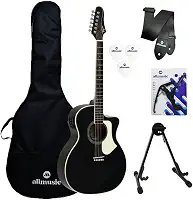 Kit Violão Tagima Rio Negro Preto Capa/Suporte/Acessórios