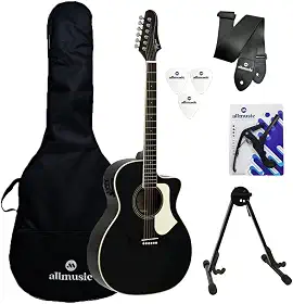 Kit Violão Tagima Rio Negro Preto Capa/Suporte/Acessórios