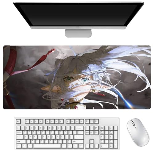 Frieren Mauspad, Frieren Beyond Journey's End Mousepad, Gaming-Mauspad, 900 x 400mm, Mauspad mit Rutschfester Gummiunterseite, Desktop-Büro Mauspad, Computer-Zubehör Frieren Mauspad, Frieren Beyond Journey's End Mousepad, Gaming-Mauspad, 900 x 400mm, Mauspad mit Rutschfester Gummiunterseite, Desktop-Büro Mauspad, Computer-Zubehör